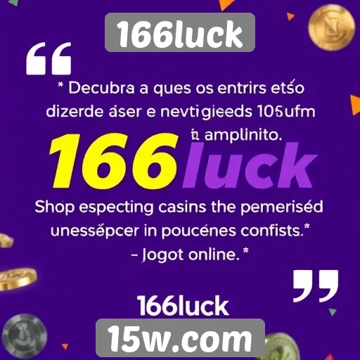 Depoimentos de usuários sobre o 166luck